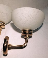 Wandleuchten 2 Stück Set Messing Design Wandleuchte Lampe Halbrund Vintage