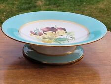 Antiker Kuchenständer Kompott Tazza handbemalt Stiefmütterchen Alfred Pearson