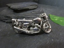 Schwere 925 Silber Skulptur Motorrad Biker Rocker Unfallfahrzeug Defekt Bastler 