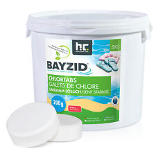 Chlortabs 200g langsam löslich 5 kg BAYZID Chlortabletten für Pool