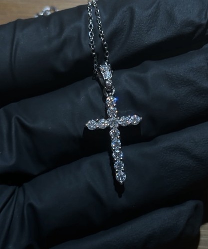 Moissanit diamant kreuz - moissanit,