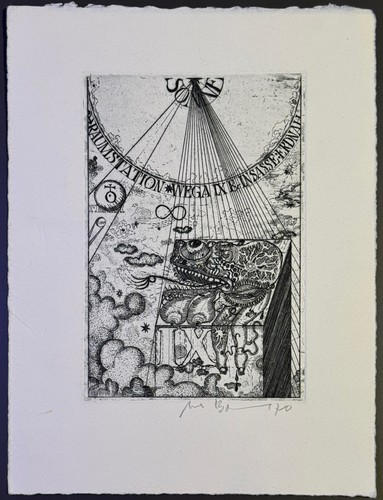 Uwe bremer radierung - „ix",,