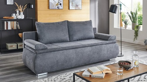 Schlafsofa lenon stoff grau - lenon,