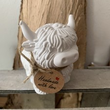 Deko Highland Kuh aus  Kerafun Dekoartikel Geschenk Handmade