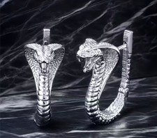 Silberne Schlangen Ohrringe