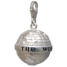 MELINA Charm Anhänger Globus Weltkugel Silber 925