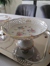 Burg Lindau, Vintage Porzellan, Gebäckschale/Konfektschale mit Fuß 