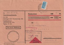 Notopfer  Marke auf Brief Forchheim