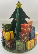 Tischplatte Holz Weihnachtsbaum Adventskalender