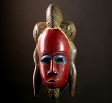 Antike afrikanische Dan Maske einzigartige Stammeskunst Liberia Wandbehang De...