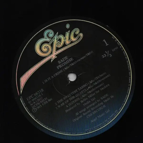 Sade promise gatefold greek - sade, gatefold,