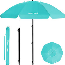 Sonnenschirm Strandschirm Ø 200 cm Türkis UV50+ Faltbar Gartenschirm Marktschirm