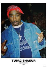 2pac pac tupac shakur poster - pac,