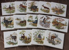 Dekor Fliesen 10x10 Jagdmotiv (Jagd,Hase,Gemse,Fuchs,Wildente,Fasan,Reh) matt