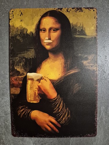 Blechschild mona lisa mit - lisa,