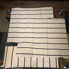 H&M HOME Bettwäsche für Doppelbett Weiß/Gestreift 240x220/60x70cm.  Baumwolle