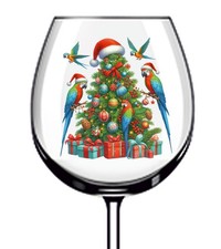 12x bunte Weihnachten Papagei