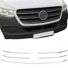 Für Mercedes Sprinter W907 2018-2025 Chrom Frontgrill Abdeckung 5tlg S.Stahl