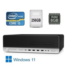 HP EliteDesk 800 G4 W11 SFF i5-8500 6 x 3 GHz 8 GB RAM 256GB NVME SSD Desktop PC