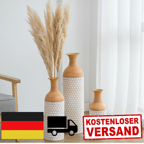 Bodenvase set 3er groß metall - groß,