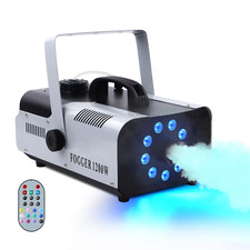 1200W Nebelmaschine RGB 9 LED DJ Bühnenbeleuchtung Halloween Party Disco Show DE