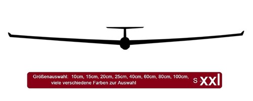 Segelflugzeug aufkleber xxl - segelflugzeug,