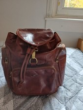 *The Bridge* Leder Rucksack! Vintage! Braun! 3 grosse Aussentaschen! Kult-Modell