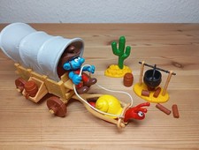 Schleich Schlümpfe Western Playset Kutsche - 40603 - Planwagen Cowboy komplett! 
