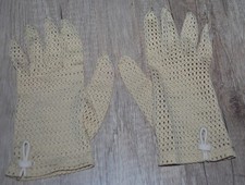 vintage Damenhandschuhe beige