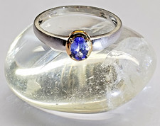 Tansanit ring stein ca 6 - tansanit,
