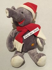 BAMBIA Elefant Weihnachten Stofftier Mütze & Schal ca. 37 cm grau Granulat *