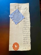 1894 Original Autogramm Queen Victoria signed Royal Military Document plus Siegel
