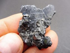 Galenit xx (tafelig) mit Sphalerit xx, Huaron-Mine, Pasco Provinz, Peru