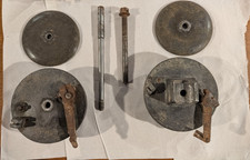 Simson SR 50 Bremse mit Bremsbacken, Ankerplatte,  2 Nabendeckel und Steckachsen