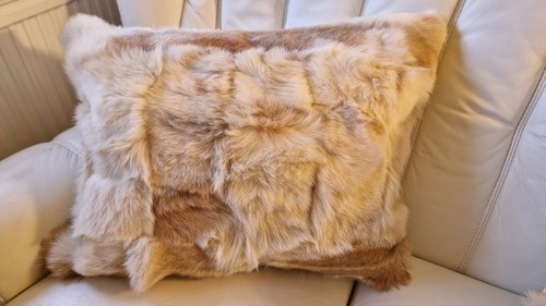 Kissen pelz fell echt beige - kissen,