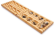 Kalaha Strategiespiel, Klappbox aus Holz, Logikspiel