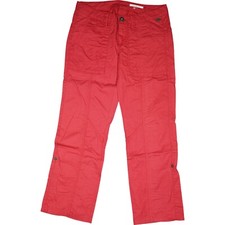 edc by Esprit 32 Jeans Hose Rot Damen 7/8 Sommer comfort Fit Cargo Turn Up W25