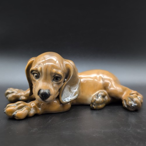 Dackel porzellanfigur - dackel,