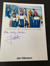 JAN OTTOSSON  Olympiasieger 1984 Skilanglauf signed Foto 10x14 