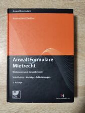 AnwaltFormulare Mietrecht OHNE CD-ROM