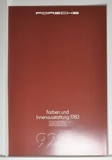 Porsche 928 S Farben und Innenausstattung Prospekt 1983