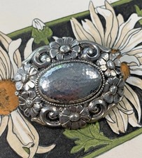 Jugendstil Brosche Silber 800