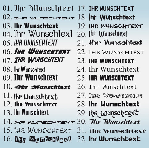 Wunschtext aufkleber diverse - aufkleber,