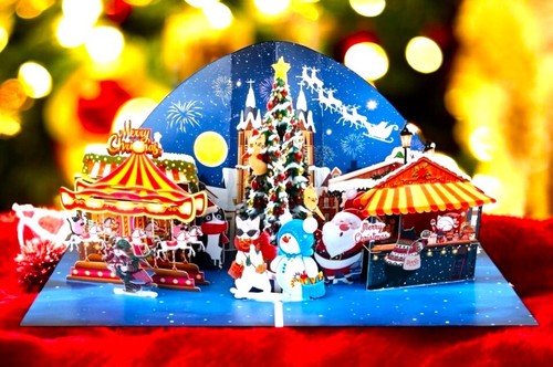 Pop weihnachtskarte - up,