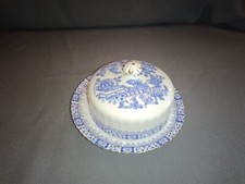 runde Butterdose, Deckeldose, Rosslau, China blau