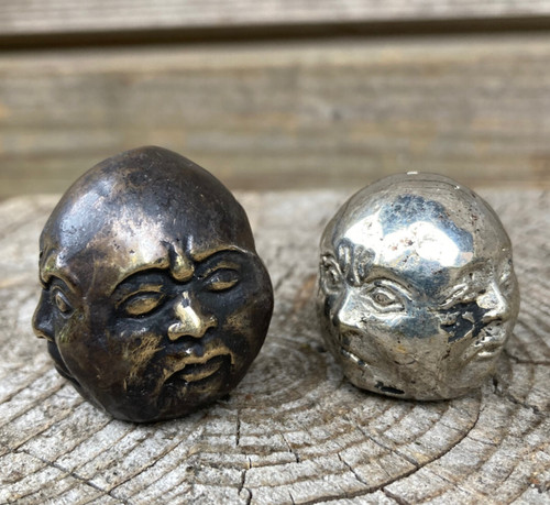 3cm 2er set buddha gesichter - 2er,