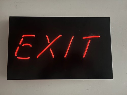 Dekoschild exit schwarz rot - exit,