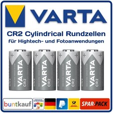 4x VARTA CR2 Lithium Rundzelle