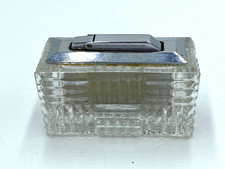Tolles Tischfeuerzeug in Kristallglas Feuerzeug Sammlerstück und edel
