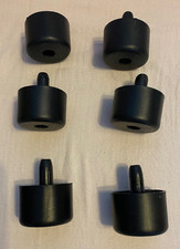 4 Stück (+2 Ersatz) Polsterfuß Möbelgleiter Möbelfüße Kunststoff schwarz dm 48mm